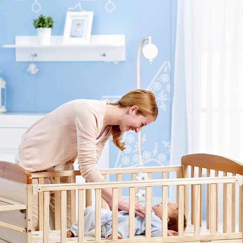 AFUNTA 37 Inch Baby Mobile for Crib, Double Screw Crib Mobile Arm with Music Box, Adjustable Crib Mobile for Baby Nursery Decor - Image 5